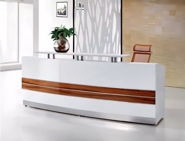 Esclusivo tavolo da reception bianco - Lussuose scrivanie da ufficio - Mobili robusti