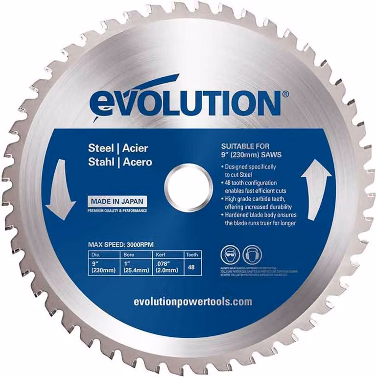 Lama Evolution 230 mm / 48 denti in acciaio TCT Widia per motosega
