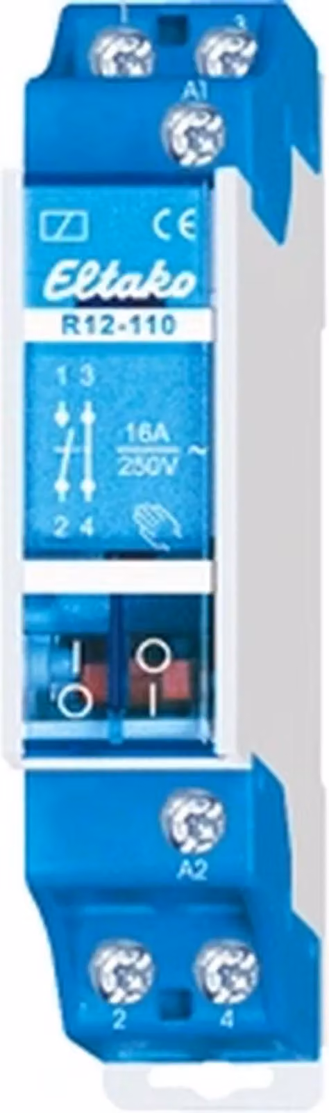 Relè di commutazione ELTAKO, 24 V CC, 1 contatto di chiusura + 1 contatto di apertura, 16 A/250 V CA, 1 pz.