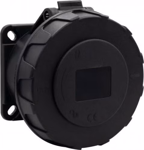 Presa diritta 32A/5P 380V-415V /FE/ IP67 nera F7.0172