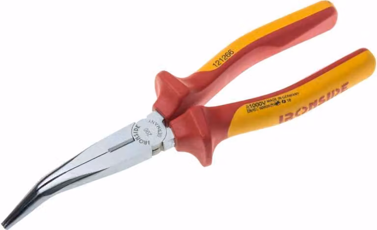 IRONSIDE 121266 Pinze a becchi piatti VDE 200mm 45° testate fino a 1000V