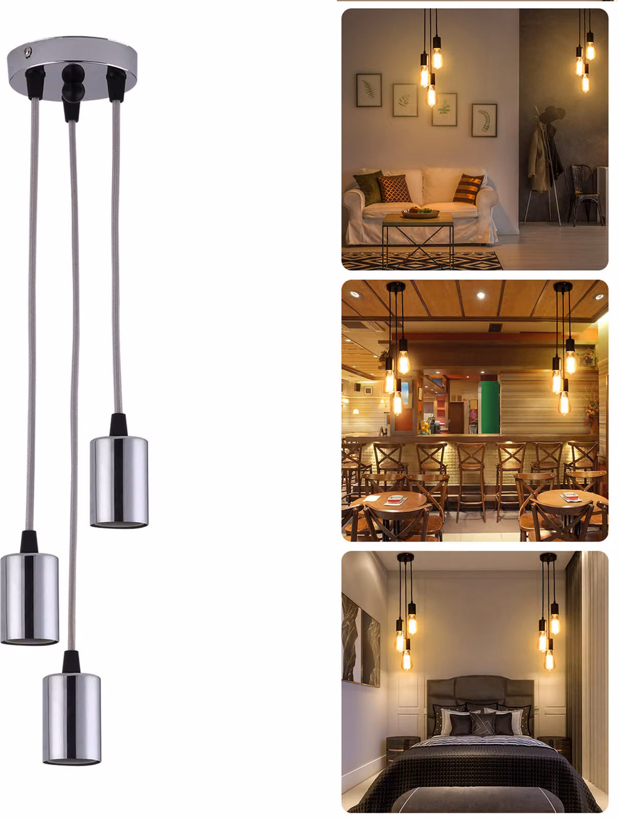 Lampada a sospensione lampada a sospensione E27 vintage lampadario a soffitto per cucina sala da pranzo camera da letto soggiorno decorazione