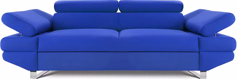 Sofa 2 Sitzer Design Polster Modern Textil Stoff Zweisitzer Couch Lila Designer