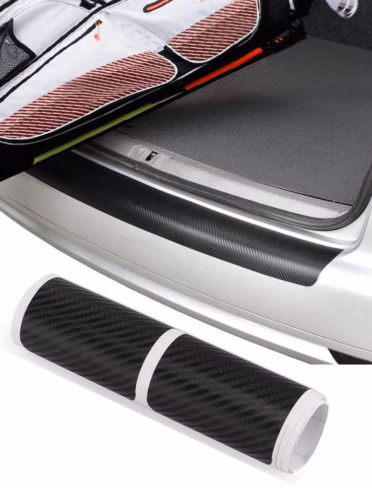 Pellicola protettiva per la parte inferiore delle portiere, con effetto carbonio, per Mitsubishi Outlander dal 2012 al 2015
