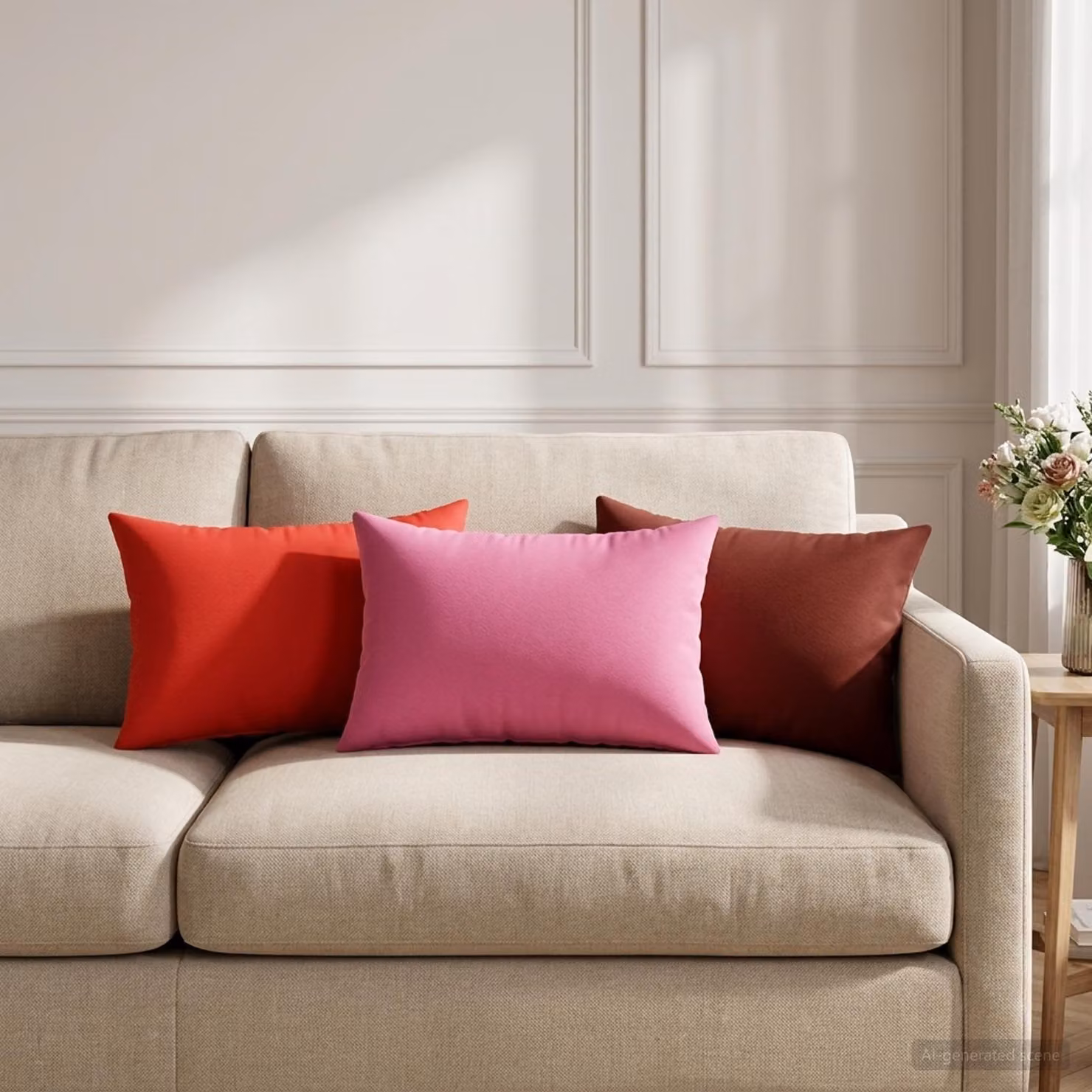 vidaXL Cuscino con cuscino HEERLEN 2 pz Rosso Poliestere