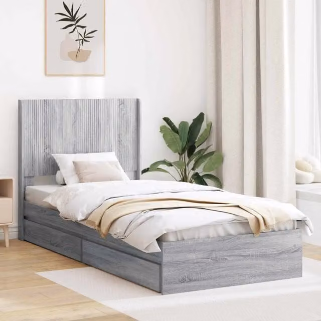 Struttura del letto con stoccaggio e testata 2 pz 3414066