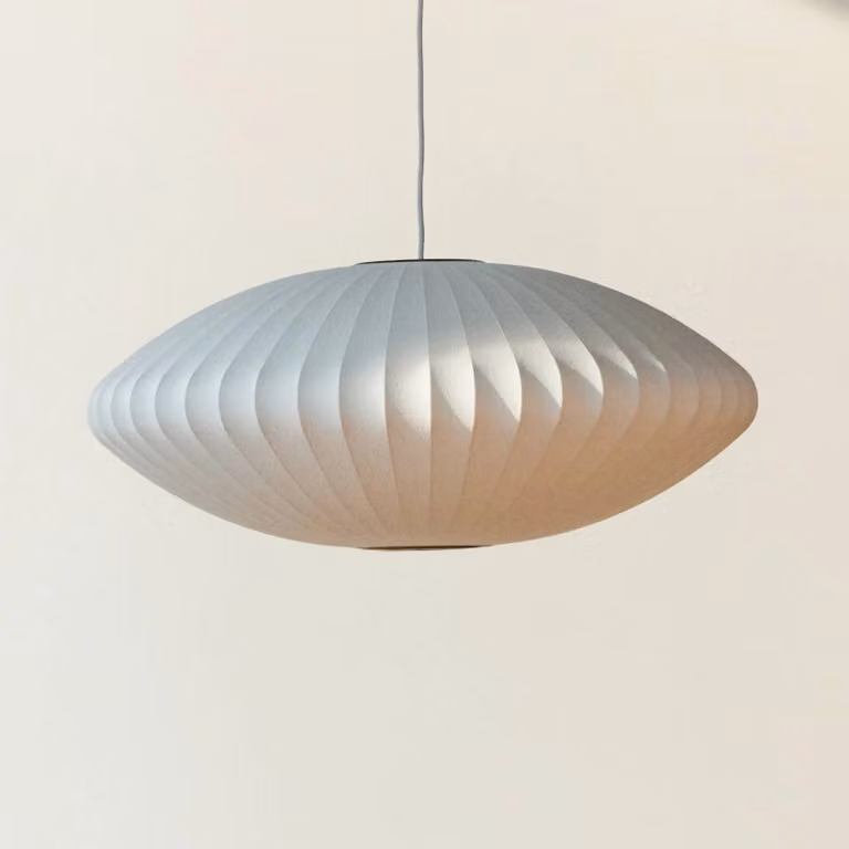 HAY Lampada a sospensione Nelson Saucer Bubble, dimmerabile, Bianco / Opale, Soggiorno / Sala da pranzo, Plastica, Design, Lampada a sospensione