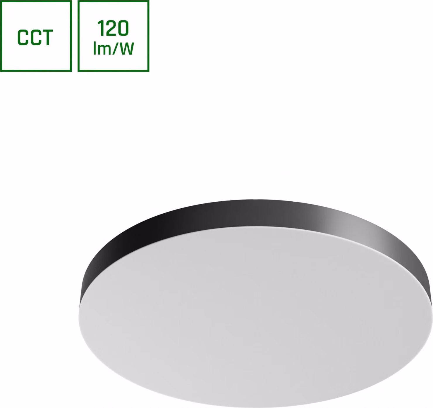Lampada a sospensione LED Spectrum Nymphea Optima, 65W, regolabile in temperatura di colore (CCT), 230V, angolo di illuminazione 120°, grado di protezione IP20, colore bianco e nero, forma rotonda, temperatura di colore regolabile da 3000K a 6000K