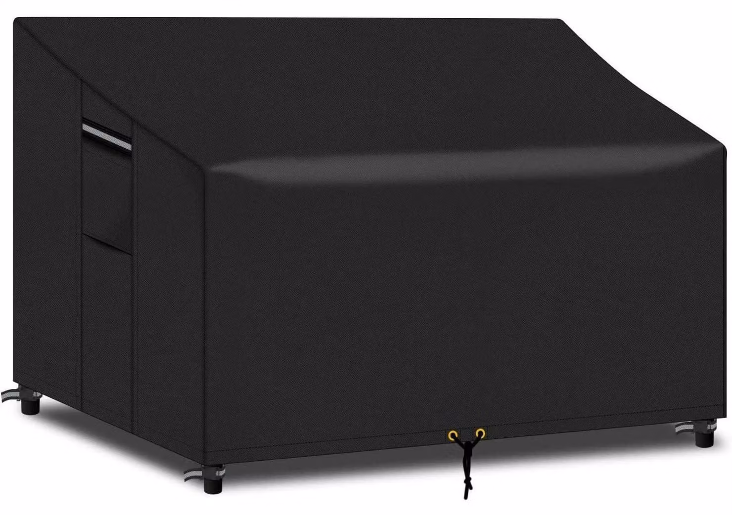 Copertura impermeabile per panchina da giardino, dimensioni 163x66x63/89 cm, adatta a panchine a 3 posti, tessuto Oxford 600D, colore nero