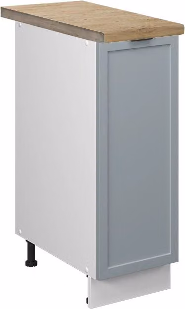 Armadio cucina dispensa alto Fame-Line Blu-grigio chiaro/Bianco 30 cm, PL Rovere Vicco