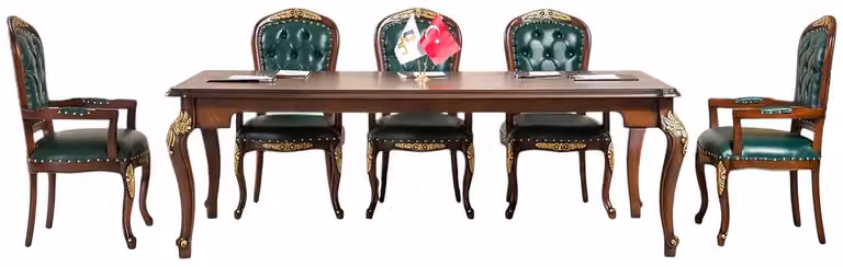 Besprechungstisch Tisch Konferenztisch Tische 240cm mit Sessel Garnitur Gruppe