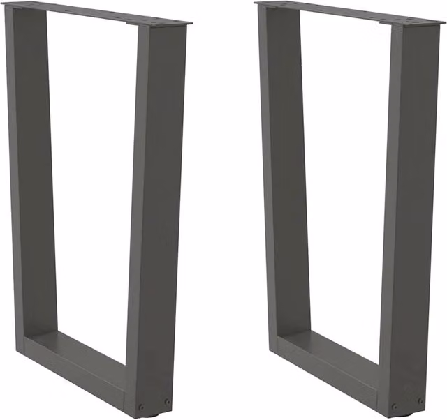 Set di 2 gambe regolabili per tavolo da pranzo dal design moderno 70 x 72-73,3 cm in acciaio antracite 02_0056932