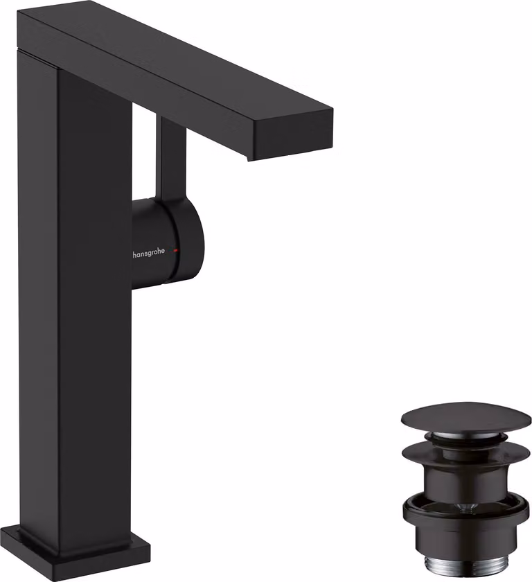 Mitigeur monocommande de lavabo hansgrohe Tecturis E Fine 210, pivotant, portée 157 mm, avec vidage PUSH, CoolStart, EcoSmart+, 73060670, 73060670