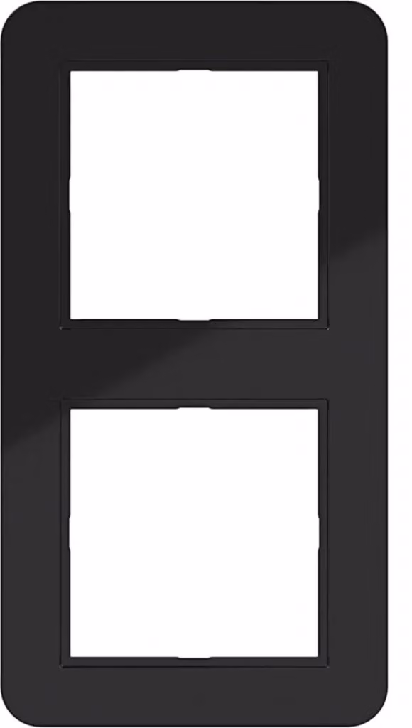 Cornice Hager doppia C.1 WAD7200BG nero notte lucido