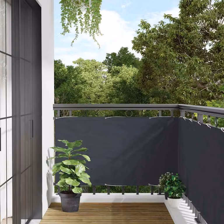 vidaXL Copertura per Balcone Antracite in PVC e Poliestere L: 500 cm, H: 120 cm