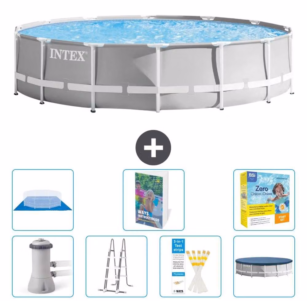 Struttura per piscina a forma di prisma - 427x107 cm - composta da 6 elementi - modello S546