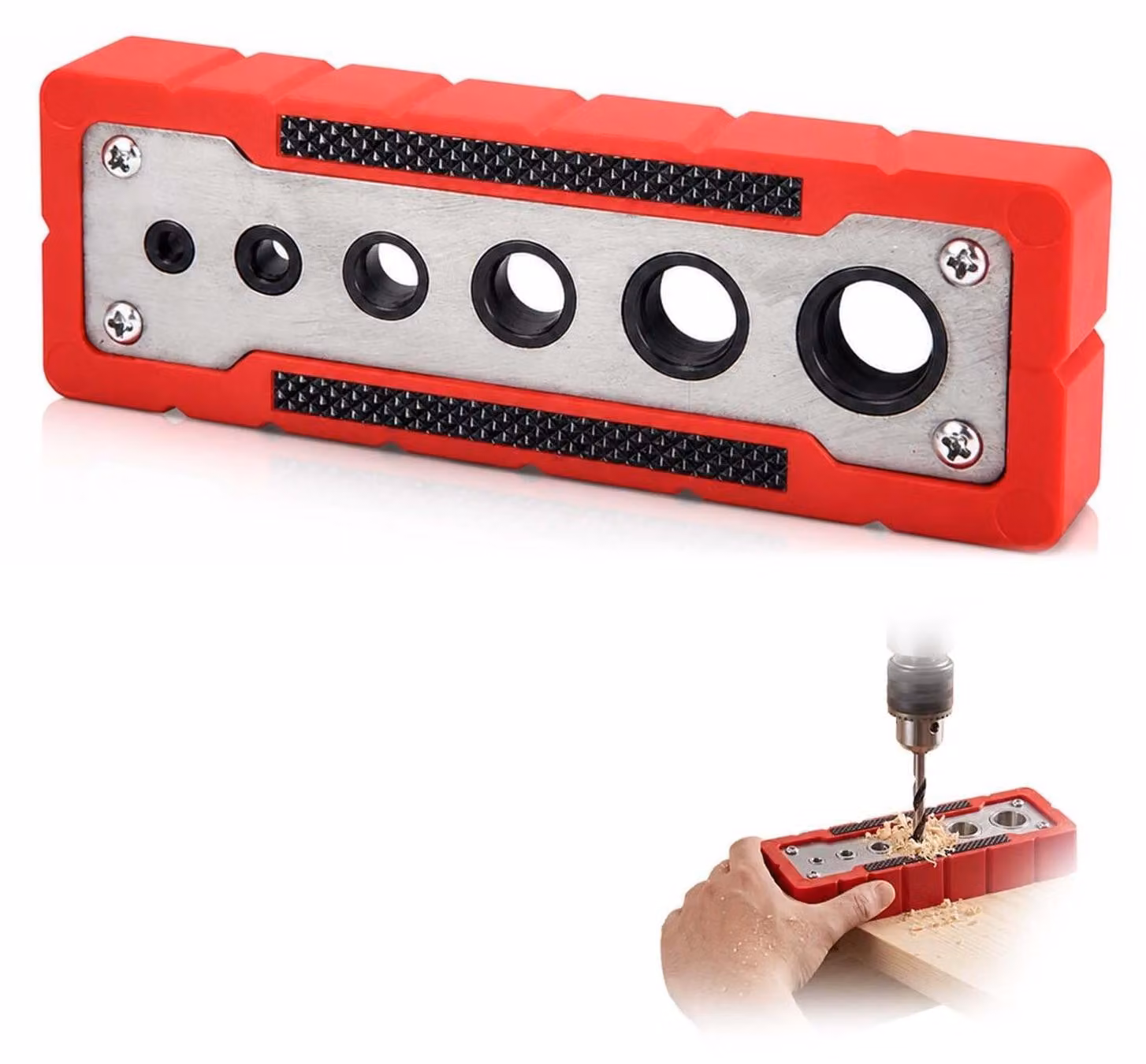 Localizzatore per punte, da 3 a 13 mm, con 6 fori, ideale per la lavorazione del legno