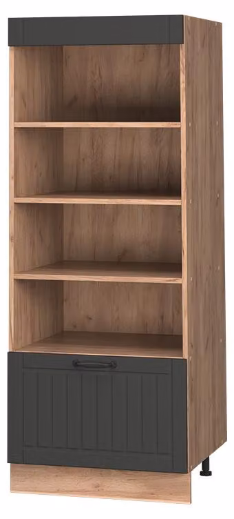 Scaffale da cucina Vicco Fame-Line Grigio scuro/Rovere dorato 60 cm, Model 62234