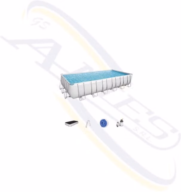 Piscina fuori terra rettangolare Bestway con telaio in acciaio e filtro a sabbia L: 732 cm, P: 366 cm, H: 132 cm – 2