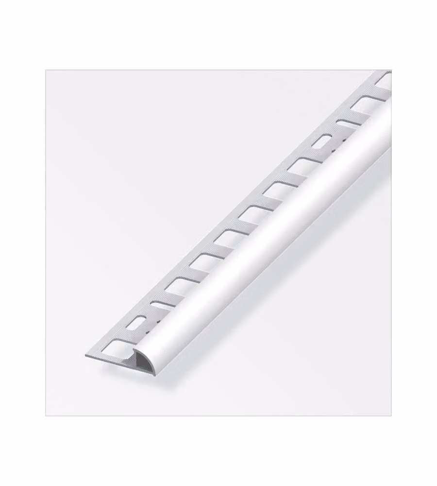 Alfer Profilo a Quadrante 8 mm Alluminio Anodizzato Argento 2,5 m