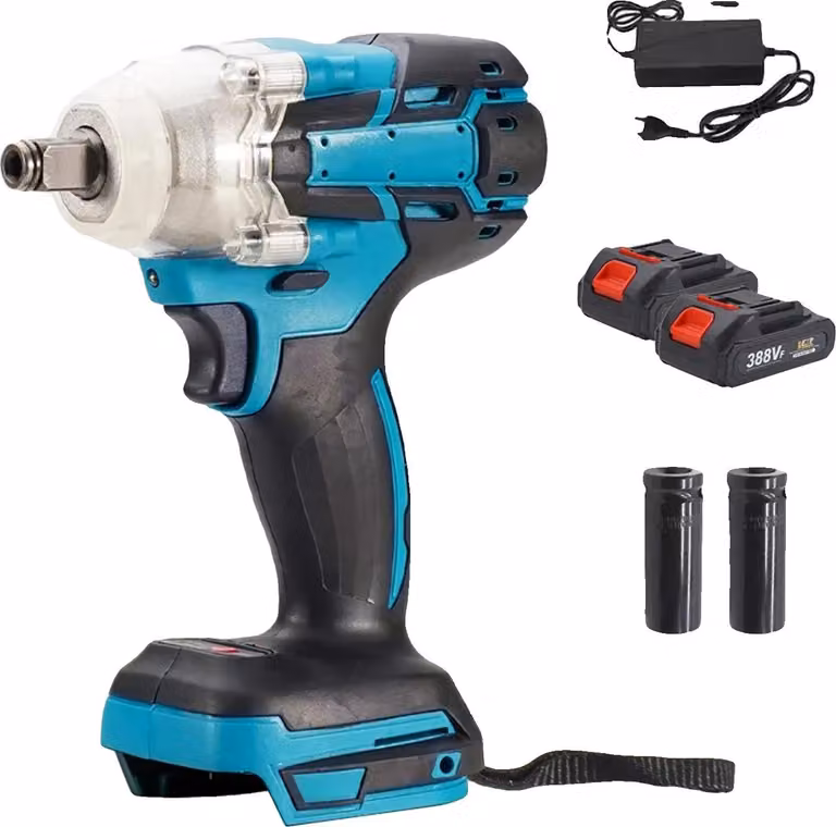 Avvitatore a impulsi, coppia elevata, motore senza spazzole, 2x batterie set 3, EU