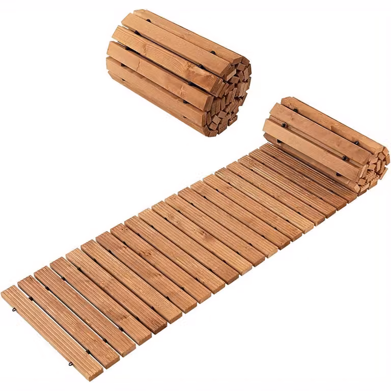 Sentiero da giardino in legno - Sentiero da giardino estendibile - Passaggio pedonale - Sentiero per il giardino - Passerella per il giardino - Sentiero per il giardino sul retro