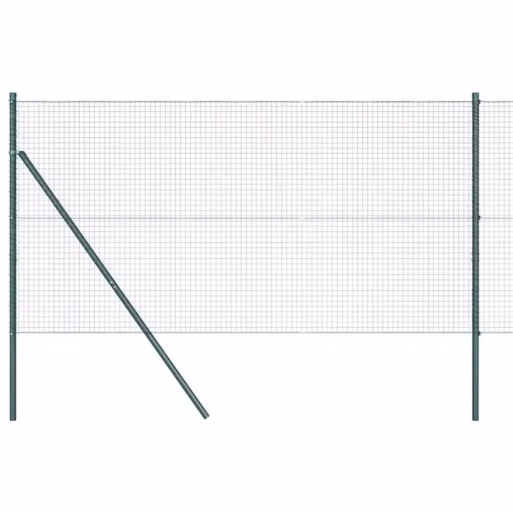 Recinzione a rete saldata vidaXL in acciaio e PVC Verde da fissare a terra L: 1 m, H: 50 cm – 2