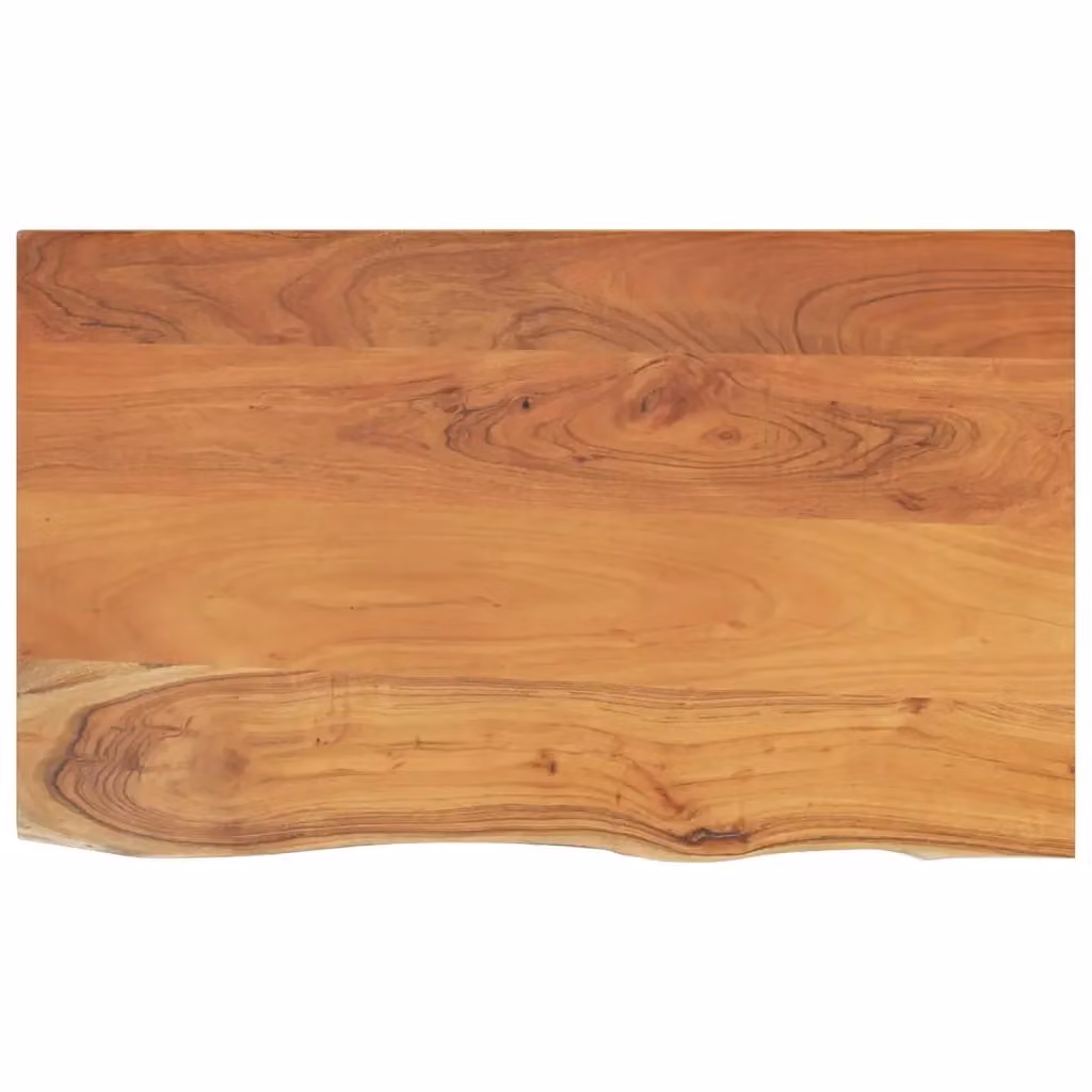 Piano Bagno Rettangolare in Legno Massello di Acacia Marrone vidaXL L/P/H: 110 x 60 x 2,5 cm – 2