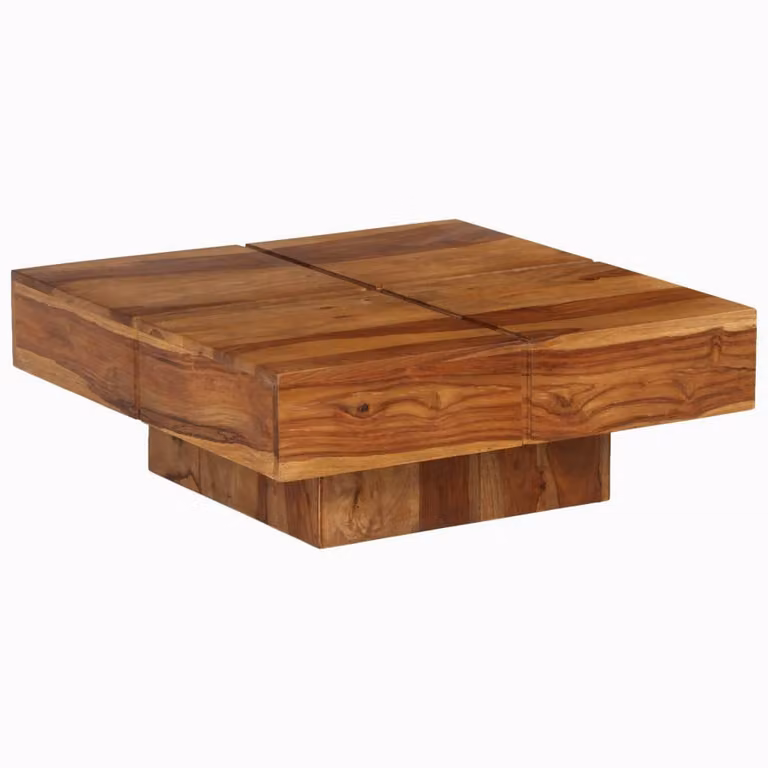 The Living Store tavolino 80x80x30 cm in legno massiccio di acacia