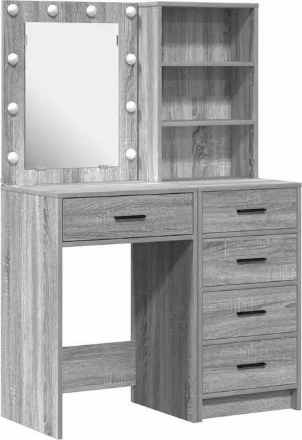 Toeletta | Tavolo da Trucco con cassetto 2 pz Grigio 50 x 41 x 135 cm