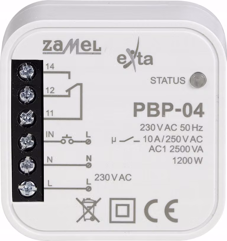 Bistabiles (Implus-) Relais Unterputz 230V 10A, PBP-04, exta Zamel