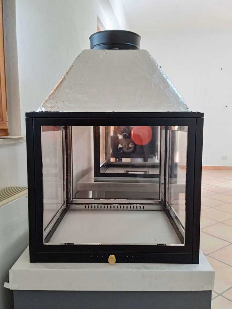 Porte del caminetto a quattro lati con cofano per struttura del caminetto 70 x 70 cm
