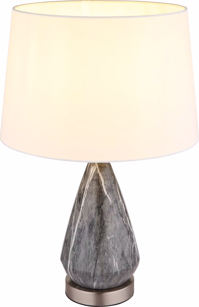 Globo Lighting lampada da tavolo in metallo nichel opaco, 1x E27