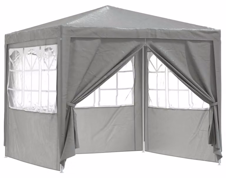 Tenda Party Grigio chiaro 250 x 250 x 240 cm PE e Acciaio