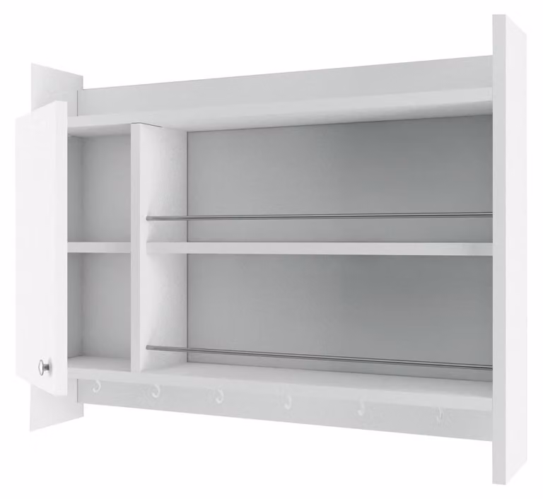 Scaffale da cucina in legno "Knerr" - 85 x 13 x 65 cm - Bianco