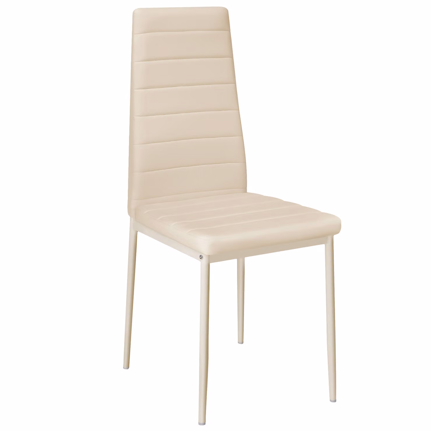 Set di 4 sedie da sala da pranzo moderne TecTake in pelle sintetica beige