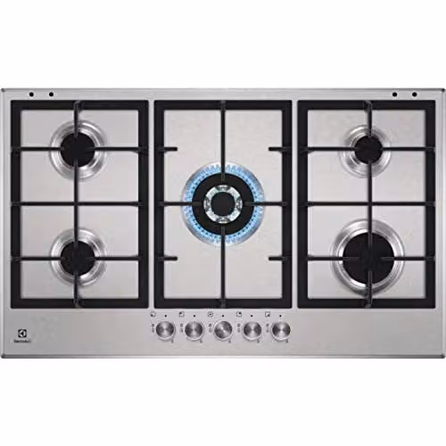 Electrolux KGS9536SX - Piano cottura a gas, N° 5 Fuochi, da 90 cm, colore Inox