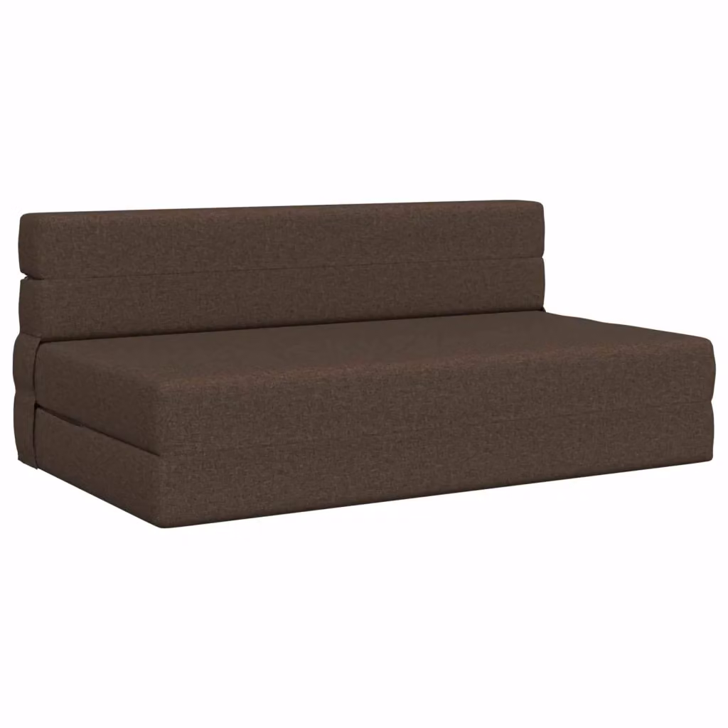 Divano Letto Pieghevole Moderno vidaXL Beige e Marrone L: 152 cm, P: 86,5 cm, H: 60 cm – 2