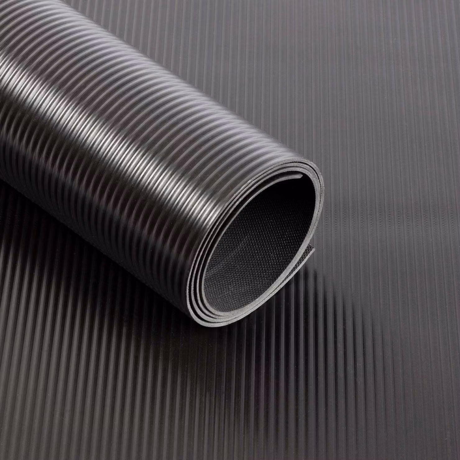 Strisce di rivestimento per pavimenti in PVC nero Larghezza: 120 cm, Lunghezza: 250 cm