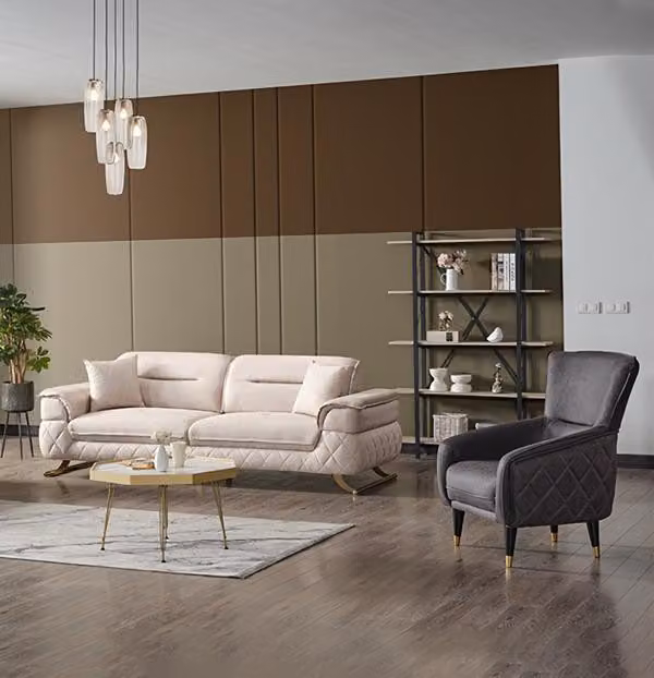 Sofa Polstergarnitur Sitzgarnitur Wohnlandschaft Lounge Couch Sitzgarnitur 2+1