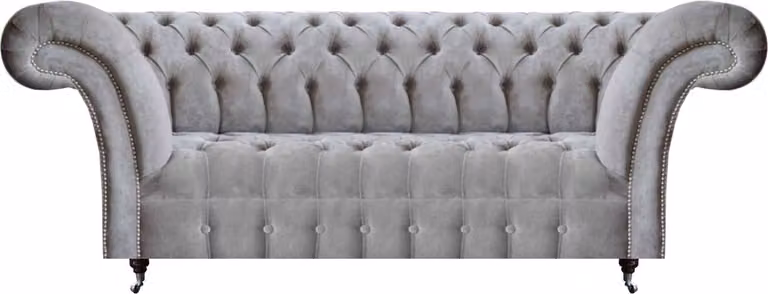 Modern Wohnzimmer Dreisitzer Sofa Polsteritz Grau Couch Chesterfield