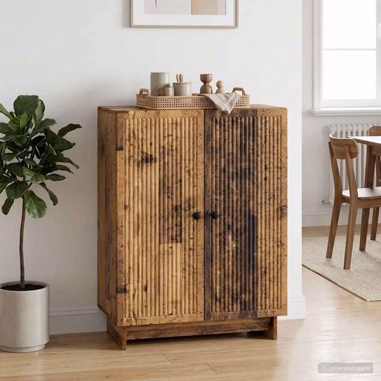 Credenza vidaXL in stile classico color marrone con finitura opaca, L 66 cm x P 34,5 cm x H 90 cm