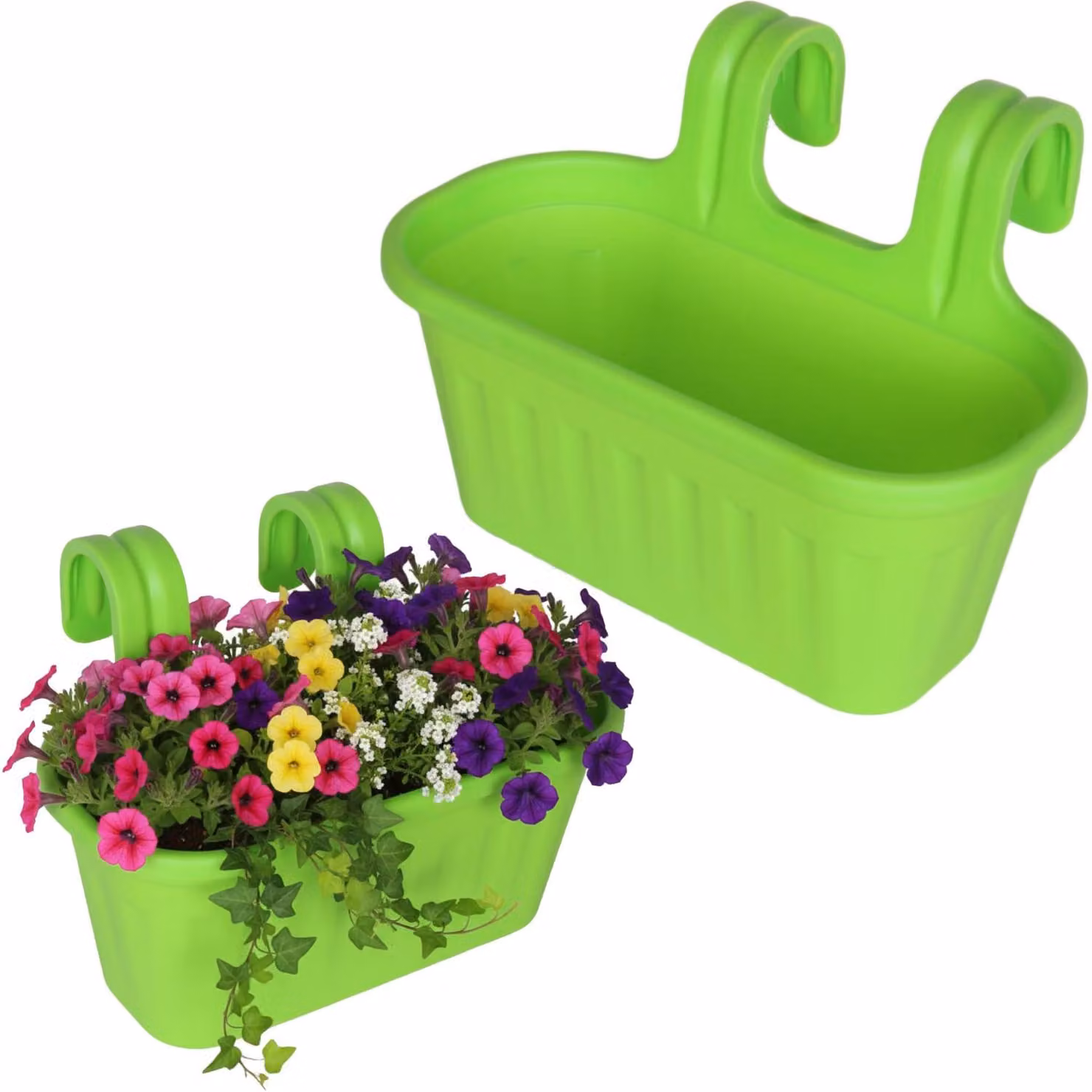 Vaso per balaustre resistente alle intemperie - Verde, doppio
