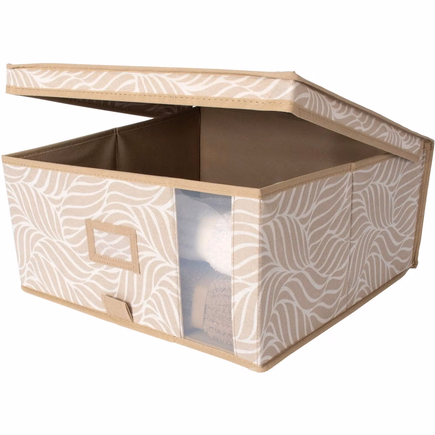 Vestiamo Casa Scatola salvaspazio per armadio in plastica beige H 20 x L 40 x P 40 cm – 1