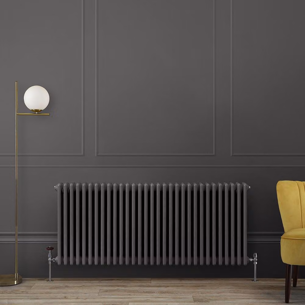 Radiatore Orizzontale a Colonne (3 Colonne) 750mm x 1415mm - Grigio (Carbon Grigio) - Regent