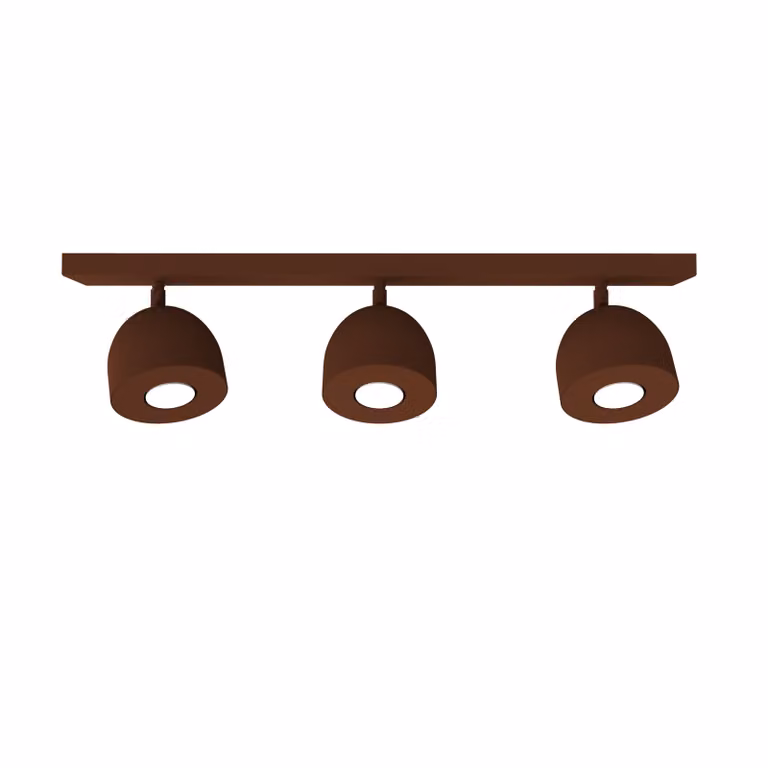 Lampada Da Soffitto Campanella 3X Monocolore Opaca