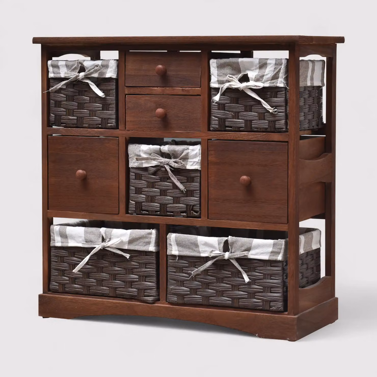 Cicely - Credenza da cucina in stile country con 4 cassetti e 5 cestini