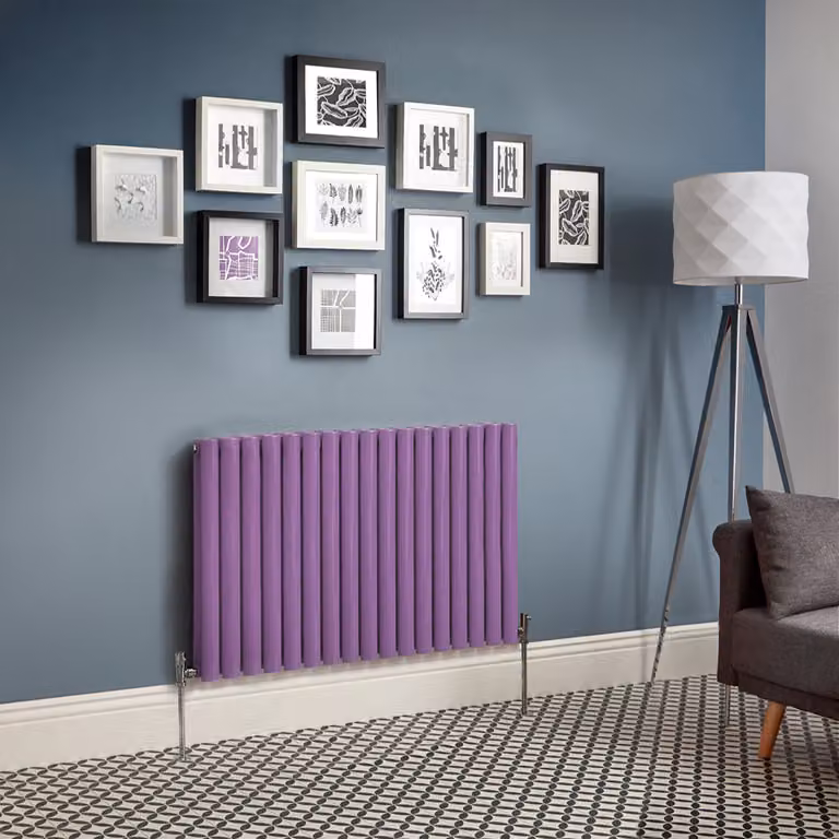Radiatore di Design Orizzontale  Viola (Lush Purple) -  635mm x 1000mm - Pannello Doppio  - Revive