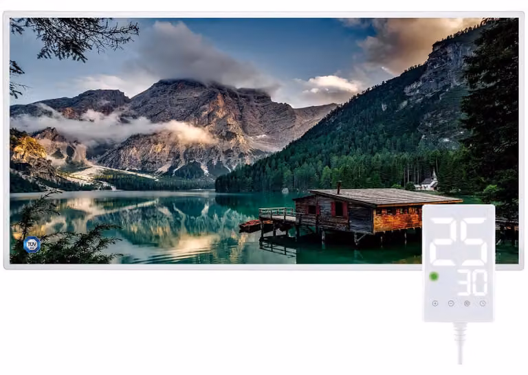 Pannello riscaldante a infrarossi - 1000 Watt - Termostato touch screen - Riscaldatore a colonna