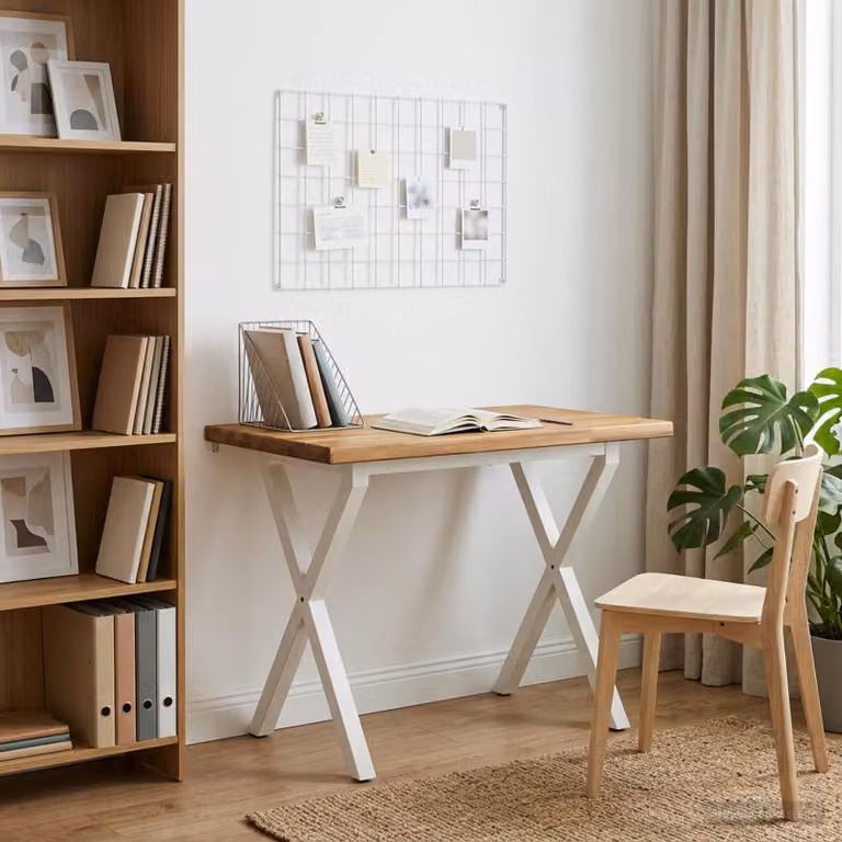 vidaXL 90 x 55 x 75 cm Legno di Acacia Massello Bianco Rettangolare